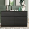 CIPACHO Modern BLACK 6 Drawer Double Dresser Roomy Storage Chest Great for Bedroom Closet Living Room to Tame Clutter and Add Sleek Style - 3 of 4