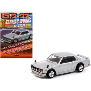 Nissan Skyline 2000 GT-R (KPGC10) RHD Silver Met "Japan Special Edition" "Global64" Series 1/64 Diecast Model by Tarmac Works - 1 of 3