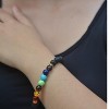 Maya's Grace Black Volcanic Lava Stone Chakra Natural Healing Stone Bracelet - 3 of 4