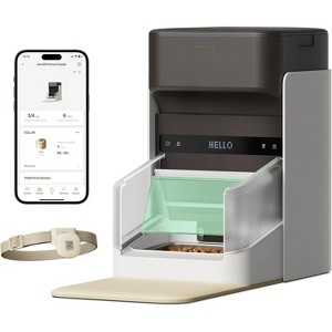 Automatic Cat Feeder with RFID Technology, Collar-Activated Food Dispenser with Wi-Fi Control - 1 of 4