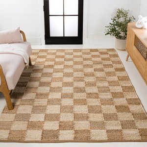 JONATHAN Y Theo Modern Farmhouse Woven Jute Checkerboard Indoor Area Rug - 1 of 4