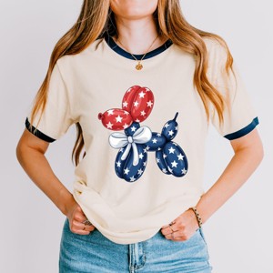 Simply Sage Market 4th Of July Balloon Dog Ringer Tee - 1 of 4