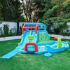 Yaheetech Double Lane Inflatable Water Slide for Kids Aged 3 To 10, Blue/Green - 2 of 4