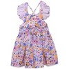 Worthy Threads Little/Big Girls' Ruffle Sleeve Tie Back Dresses - 2 of 4