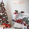 Lomsoe Christmas Throw Blanket Country Rustic Red Plaid Truck with Tree Design Soft Flannel Throw Blanket for Couch Bed Sofa. - 3 of 4