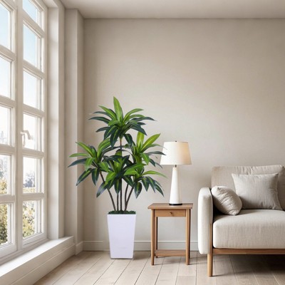 Artificial Dracaena Plant,Tropical Art Tree in Pot,Realistic Deco Plants, Floor Plant for Living Room,Home Office,Decoration for Indoor and Outdoor
