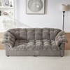 99.2" Chenille Fluffy Cloud Sofa, Deep Seat Upholstered Design for Living Room, Bedroom & Office (Beige) - 3 of 4