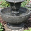 Sunnydaze 25"H Electric Polyresin 2-Tier Streaming Falls Outdoor Water Fountain - 2 of 4