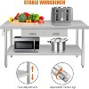 60" X 24" Stainless Steel Workbench, with 2 Drawers, Paper Towel Holder, Metal Dining Prep Table, Kitchen Drawer Organizer - 3 of 4