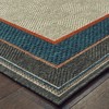Landry Border Patio Rug Gray/Blue - 2 of 3
