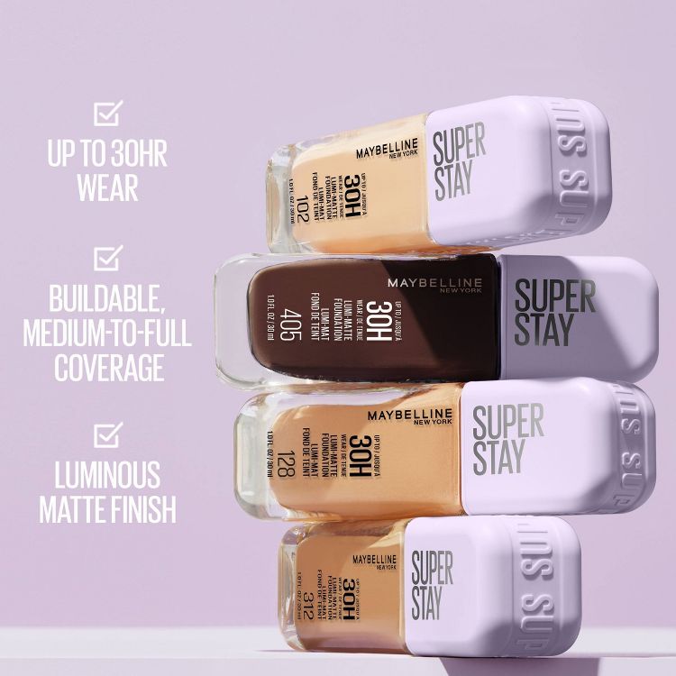 Maybelline Super Stay Up to 30HR Wear Lumi-Matte Liquid Foundation - 1 fl oz, 6 of 9