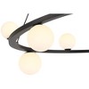 Possini Euro Design Possini Euro Madrid 35 1/2"W Matte Black and Glass 8-Light Chandelier - 4 of 4