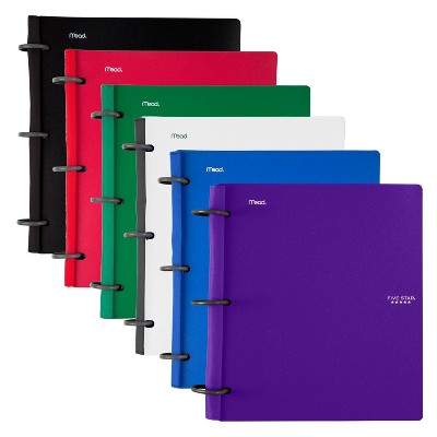 Spiral Notebook Hybrid Notebinder Flex 1 Subject College Ruled Solid (Colors May Vary) - Five Star