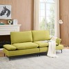 Modern Sofa 2-Seater Sofa Upholstered Sofa, Gray/Green/Yellow-ModernLuxe - 2 of 4