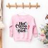 The Juniper Shop Hot Cocoa Kinda Girl Toddler Graphic Sweatshirt - 5/6 - Pink - 2 of 2