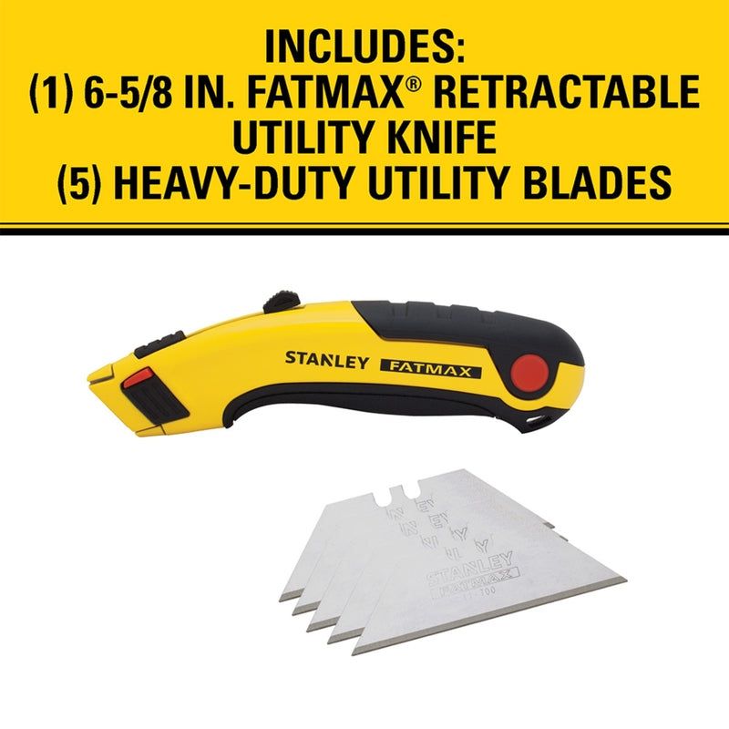 Stanley FatMax Retractable Utility Knife Black/Yellow 1 pk, 3 of 7