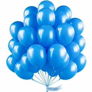 PartyWoo Balloons Pearl Blue Sky 12 Inch 50 pcs - 1 of 4