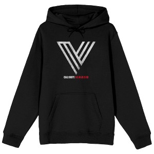 Call of Duty Project 21 V Icon V Lines Logo Men's Black Hoodie - 1 of 2