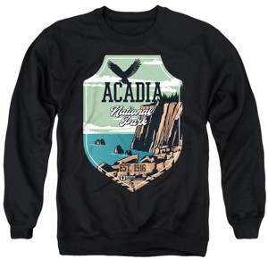 Men's Acadia National Park Sticker Crewneck Sweatshirt - 1 of 4