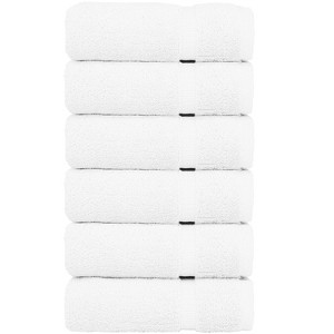BC BARE COTTON Luxury Hotel & Spa Towel Turkish Cotton Hand Towel - Dobby Border (16x30 Inches) - 1 of 4