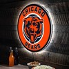 Evergreen Ultra-Thin Edgelight LED Wall Decor, Round, Chicago Bears- 23 x 23 Inches Made In USA - 2 of 4