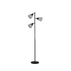 65" In Adjustable Cage Shade Industrial Farmhouse Metal Floor Lamp - 1 of 1