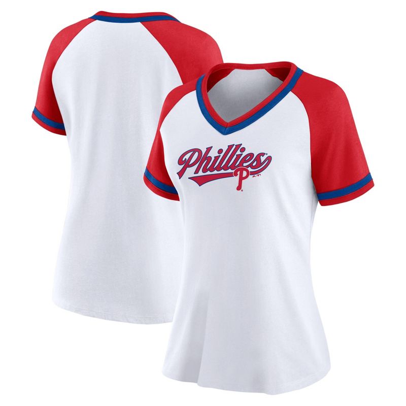 MLB Philadelphia Phillies Women&#39;s Jersey T-Shirt, 1 of 4