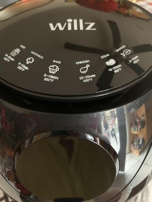 willz 3.5 Quart Digital Air Fryer with 6 Preset Functions in Black