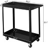 Karl Home 2 Tier Rolling Tool Cart in Black - 3 of 4