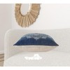 20" X 20" Blue And White 100% Cotton Geometric Zippered Pillow - 2 of 4