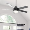 Hunter 52" Aerodyne Lighted Ceiling Fan Matte Black Finish - Smart Home Compatible, Whisper-Quiet Motor, Integrated LED - 3 of 4