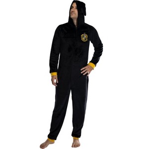 Harry Potter Adult Men's Hooded One-Piece Pajama Union Suit - 1 of 3