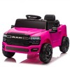 Lomsoe Licensed Dodge RAM 3500 12V Kids Ride On Truck,W/ Remote Control,2WD & Rear Shock Suspension,LED Headlights &Low Battery Alarm,3-speed - 3 of 4