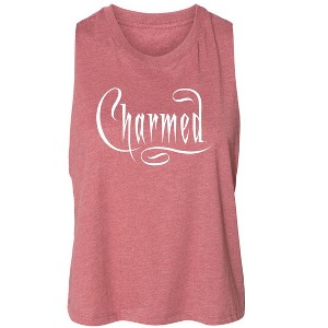 Women's Charmed Simple Logo Graphic Racerback Tank - Heather Mauve - Small - 1 of 2