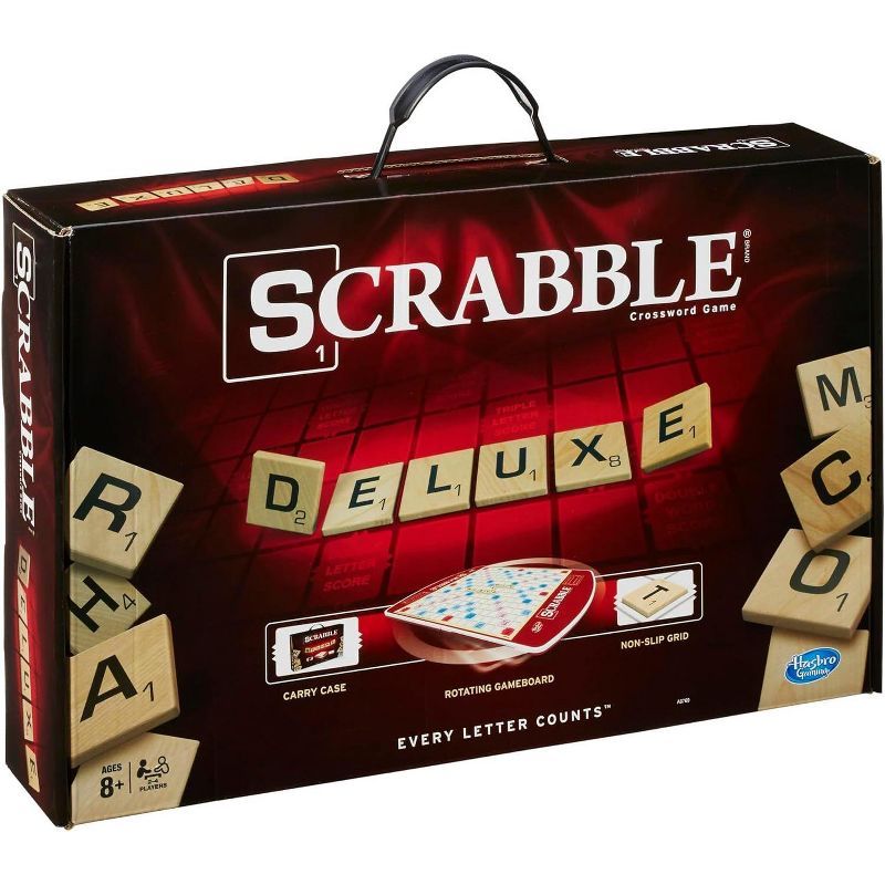 Scrabble Deluxe Edition Letter Tiles Board Game, Family Board Games for Adults and Kids, Ages 8+, 2 of 5