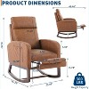 Acekool Rocking Chair with Footrest, Modern Upholstered Glider Armchair with High Backrest, Side Pockets, Accent Nursery Chair for Living Room Bedroom - 2 of 4