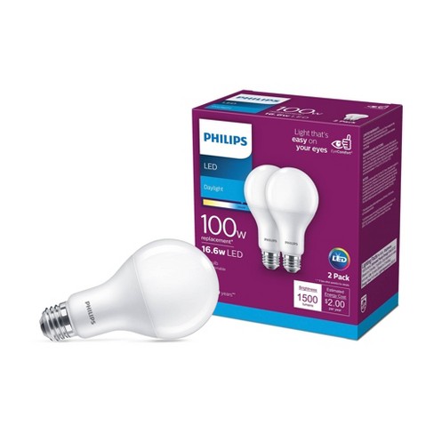 Philips Hue 100W White and Color Ambiance A21 LED Bulbs 2-pack