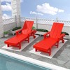WestinTrends Ashore 2 Piece Reclining Chaise Lounge With Arms & Wheels - 2 of 4