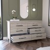 NicBex 6 Drawer Double Dresser for Bedroom,Modern Style Drawers with Black Pulls,Dressers for Kids Room,Living Room,Entry and Hallway - image 2 of 4