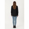 Anna-Kaci Women's Long Sleeve Eyelet Embroidered Top with V-Neckline and Ruffle Cuffs - 3 of 4