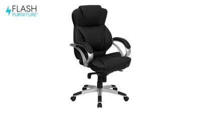 Contemporary High-Back Black LeatherSoft Executive Swivel Office Chair
