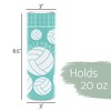 Elanze Designs Volleyball Teal White 20 ounce Stainless Steel Travel Tumbler - 2 of 4