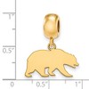 Black Bow Jewelry 14k Yellow Gold Plated Sterling Silver California Berkeley Golden Bears NCAA Bead Charm - 2 of 3