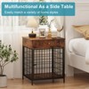 Wooden Dog Kennel Crate Furniture Side Table / End Table with Drawer for Small Dogs - 2 of 4