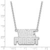 Black Bow Jewelry 10k White Gold Wake Forest Demon Deacons NCAA Necklace 18 Inch - 2 of 4