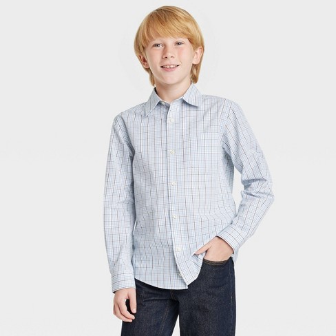 Boys' Long Sleeve Button-down Shirt - Cat & Jack™ White S : Target