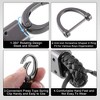 Unique Bargains Keychains Zinc Alloy Faux Leather 360 Degree Rotatable - 3 of 4