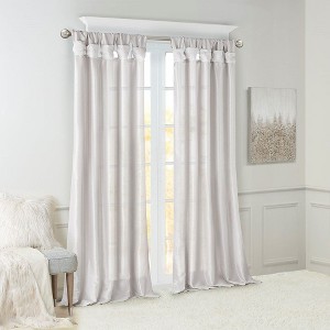 Kumasinova 84"/95"/108"/120" DIY Twist Tab Top Curtains,Elegant Living Room Curtains Panel with Lining,Window Curtains for Bedroom&Kitchen - 1 of 4