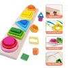 Wooden Shape and Color Sorting Toy, Stacking Montessori Set for Toddlers Ages 1-3 - 4 of 4
