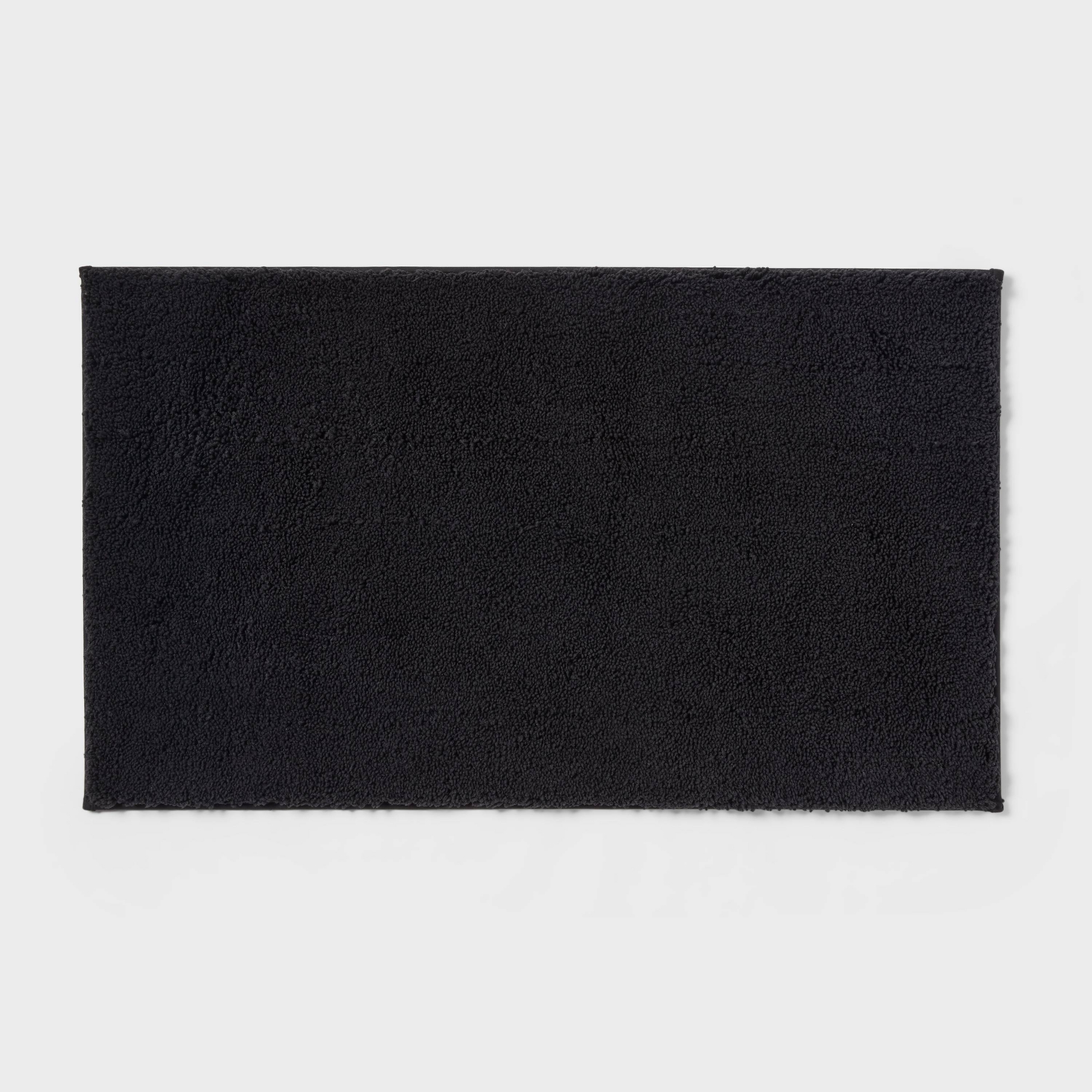 20"x34" Performance Plus Plush Non Skid Bath Rug Black - Threshold™
